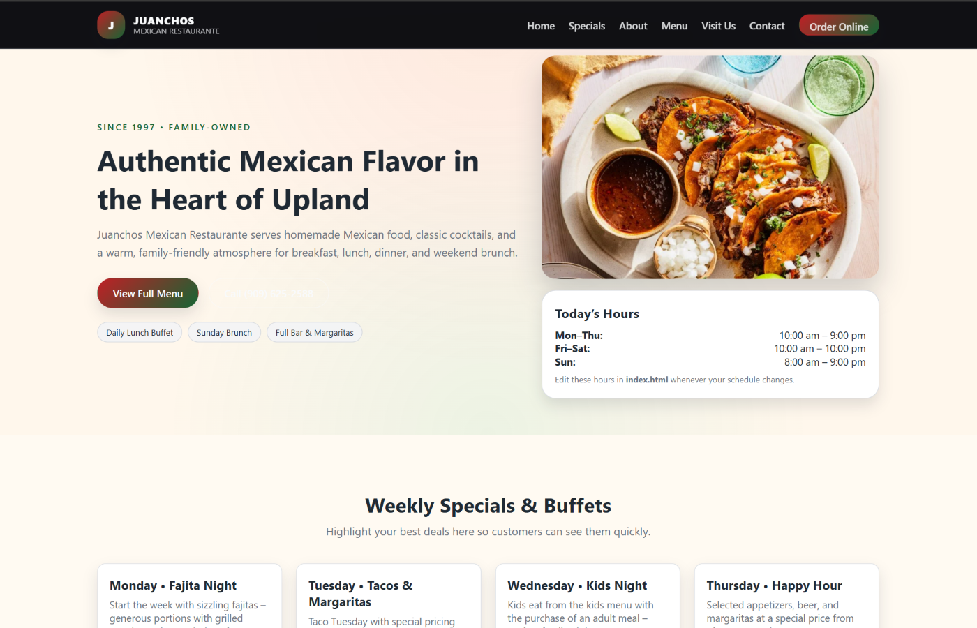 Website example 1 preview